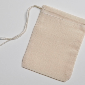 Made in the USA 3x4 inch Natural Cotton Muslin Drawstring Bags