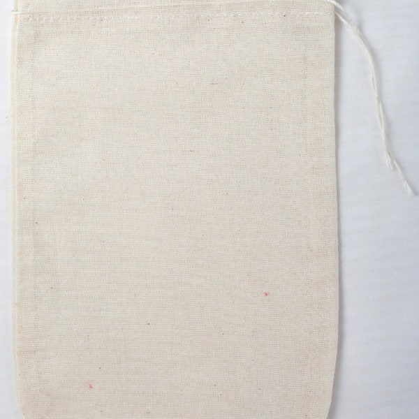 Made in the USA 5x7 inch Muslin Drawstring Bags