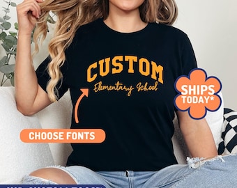 Camiseta personalizada de espíritu escolar: camiseta de algodón suave para profesores