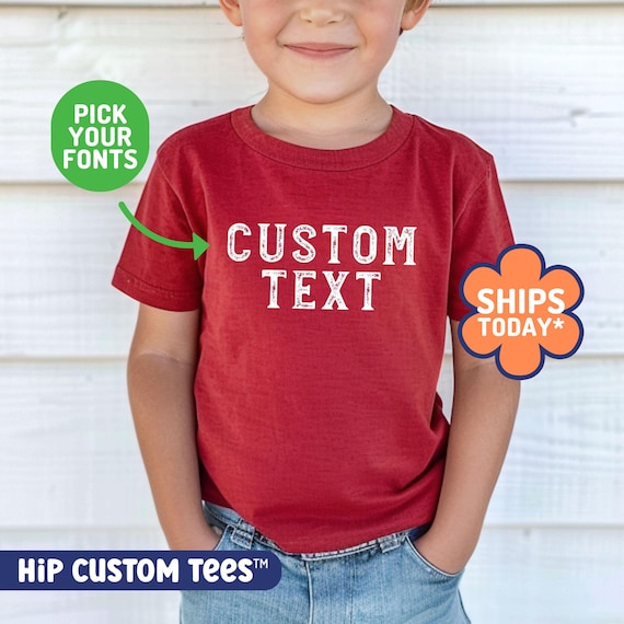 Custom Text Youth T-Shirt: Personalized Kids Graphic Tee