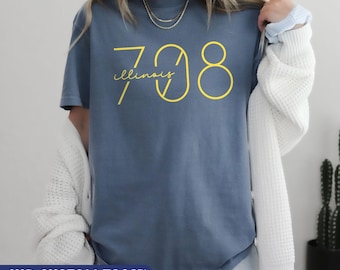 Camisa con código de área personalizado y colores cómodos: camiseta personalizada de vacaciones estatales