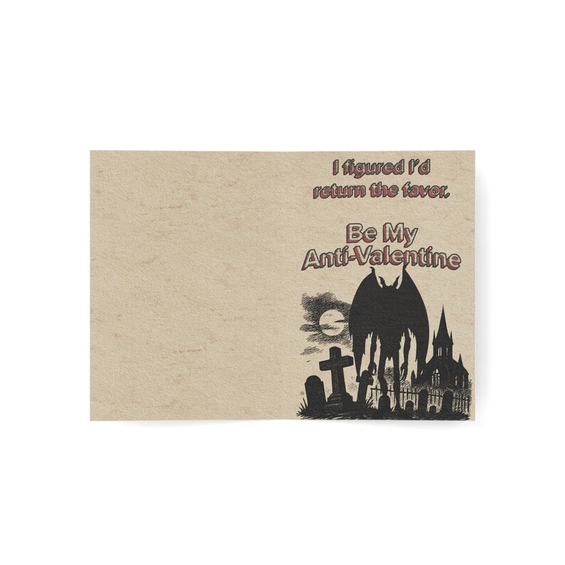Mothman Anti-Valentine Card: Gothic Horror Romance Greeting image 5