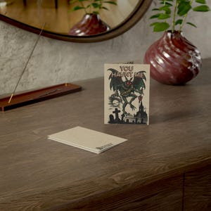 Mothman Anti-Valentine Card: Gothic Horror Romance Greeting image 4