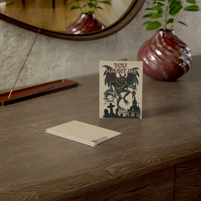 Mothman Anti-Valentine Card: Gothic Horror Romance Greeting image 4