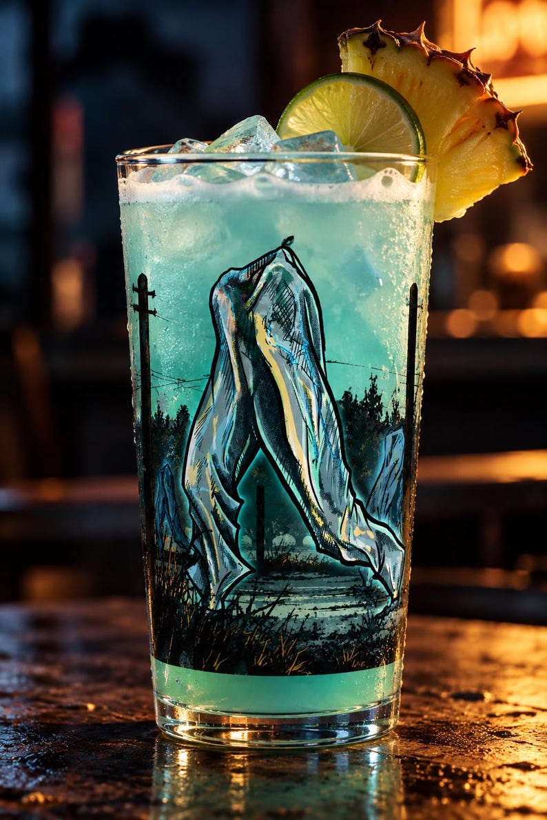 Fresno Nightcrawler Pint Glass: Gothic Cryptid Cocktail Recipe Drinkware