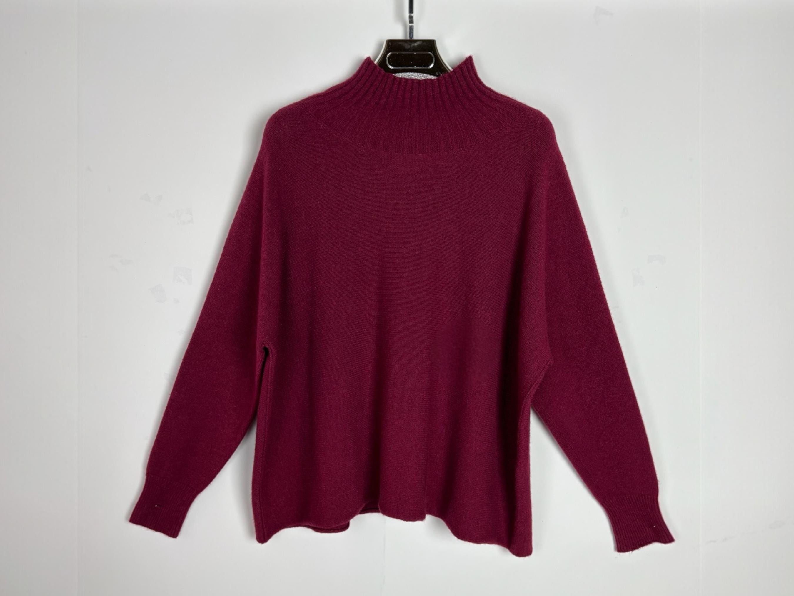 Made in Italy Alpini Knitwear Jumper Sweater, Burgundy Red Funnel High  Neckline Oversized Knited Plus One Size UK 12-18, Cosy Turtleneck - Etsy  Israel