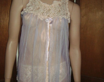 60/'s Nightie Set Lilac /& Lace Small