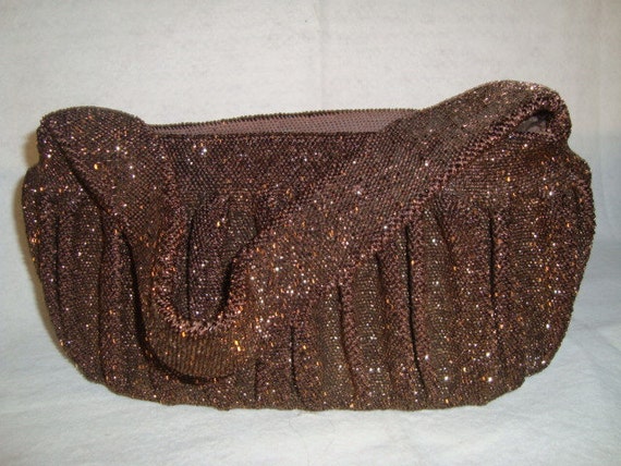 Gorgeous 40's Copper Beaded Purse