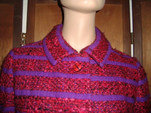 60's Purple & Red Suit Fabulous!