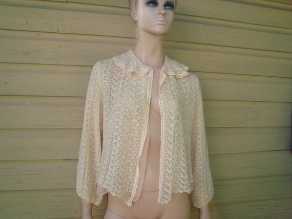 40's Harrod's Pink Chiffon Jacket