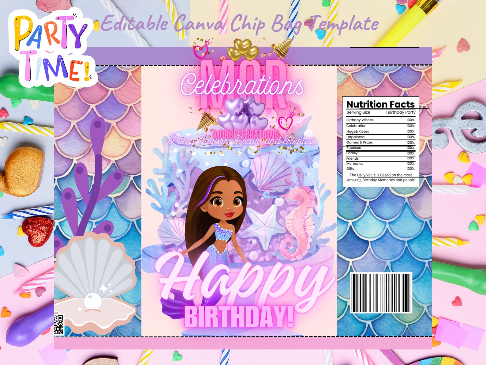 Editable Canva Chip Bag Template Etsy