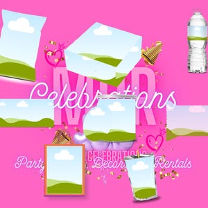 Editable Blank Party Favor Template, Party Favor, Blank template, Printable Party Favor, and Canva Editable