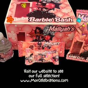 Custom Party Favors, Party, Party Chip Bag, Party Treats, Party Favor Drinks, Rice Krispies, Party Favor Drinks, Capri Sun