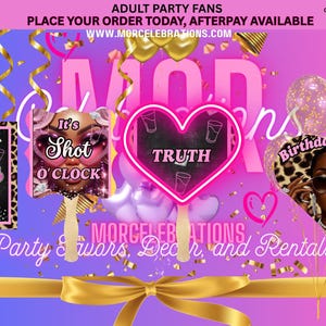 Pacote de festa para adultos: copos personalizados, copos de shot, chapéus de festa