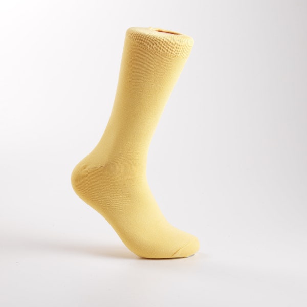 David's Bridal match Canary  specialty color Grooms socks