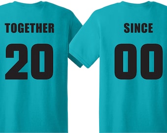 Philadelphia Eagles FOOTBALL  ‘MARRIED SINCE’  set of 2 Matching Tees for parties, tailgating, game day