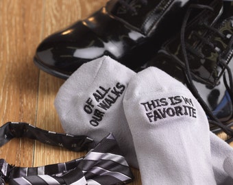 Father of the Bride Wedding Socks 'Of All Our Walks This Is My Favorite'™ Sentimental Wedding Gift for Dad, Walking Down the Aisle