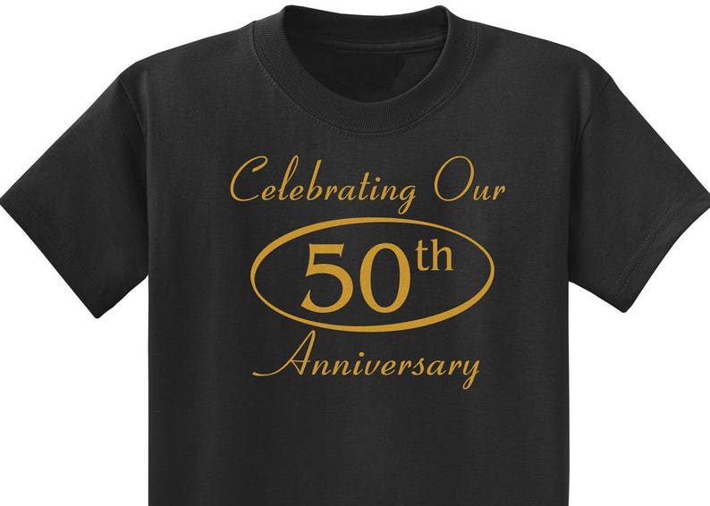 MARRIED SINCE 1973 & Celebrating Our 50th ANNIVERSARY Couples T-Shirts, set of 2 Matching Tees image 2