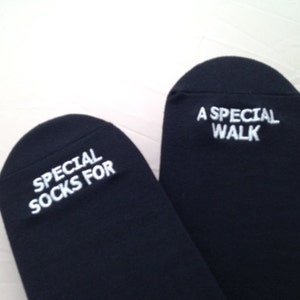 GroomSocks -Father of the Bride Wedding Socks 'Special Socks For A Special Walk' Sentimental Wedding Gift for Dad, Walking Down the Aisle