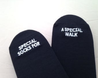 GroomSocks -Father of the Bride Wedding Socks 'Special Socks For A Special Walk' Sentimental Wedding Gift for Dad, Walking Down the Aisle