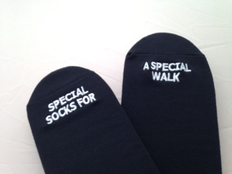 GroomSocks Father of the Bride Wedding Socks 'Special Socks For A Special Walk' Sentimental Wedding Gift for Dad, Walking Down the Aisle image 1