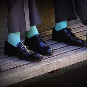 Spa Tiffany Specialty Color Grooms Socks, Groomsmen Socks, Wedding Gift, Bridal Party image 3