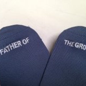 For the Father of the Groom Socks Best Wedding Gift, Mens Wedding Socks Gifte, Groom Wedding Attire Accessory image 1