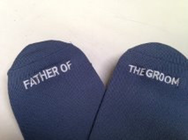 For the Father of the Groom Socks Best Wedding Gift, Mens Wedding Socks Gifte, Groom Wedding Attire Accessory image 1