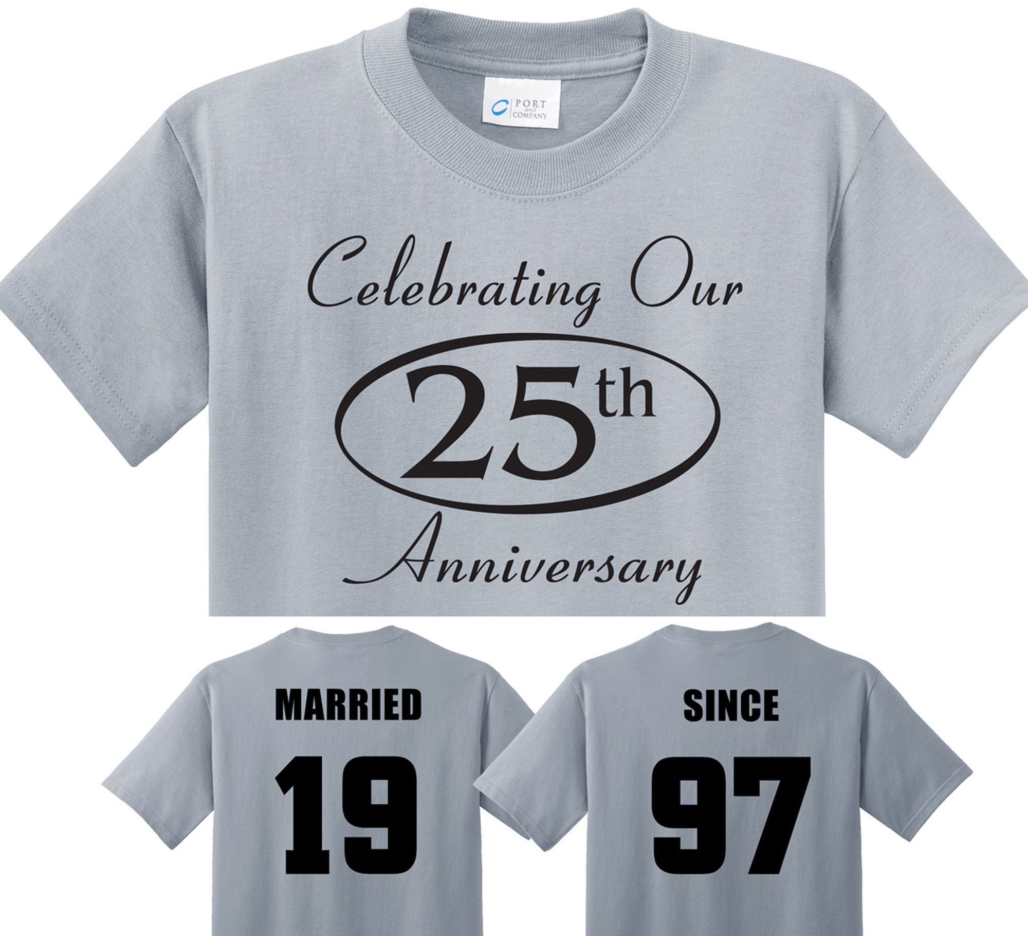 25 years anniversary t shirt design Clearance