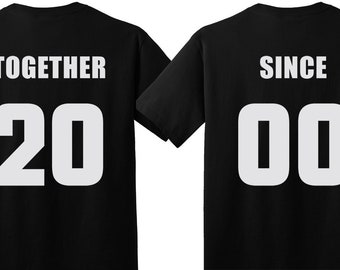 Raiders FOOTBALL  ‘MARRIED SINCE’  set of 2 Matching Tees for parties, tailgating, game day