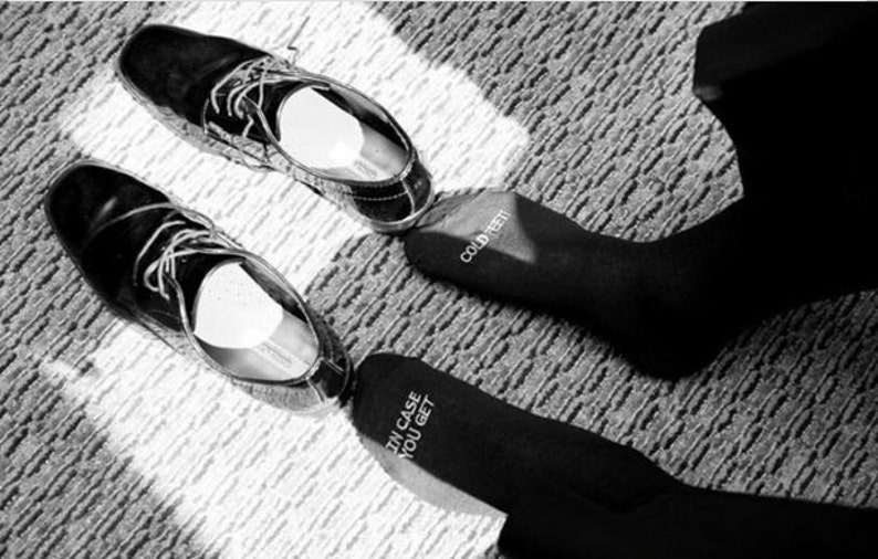 Grooms Socks In Case You Get Cold Feet Wedding Gift Idea image 0