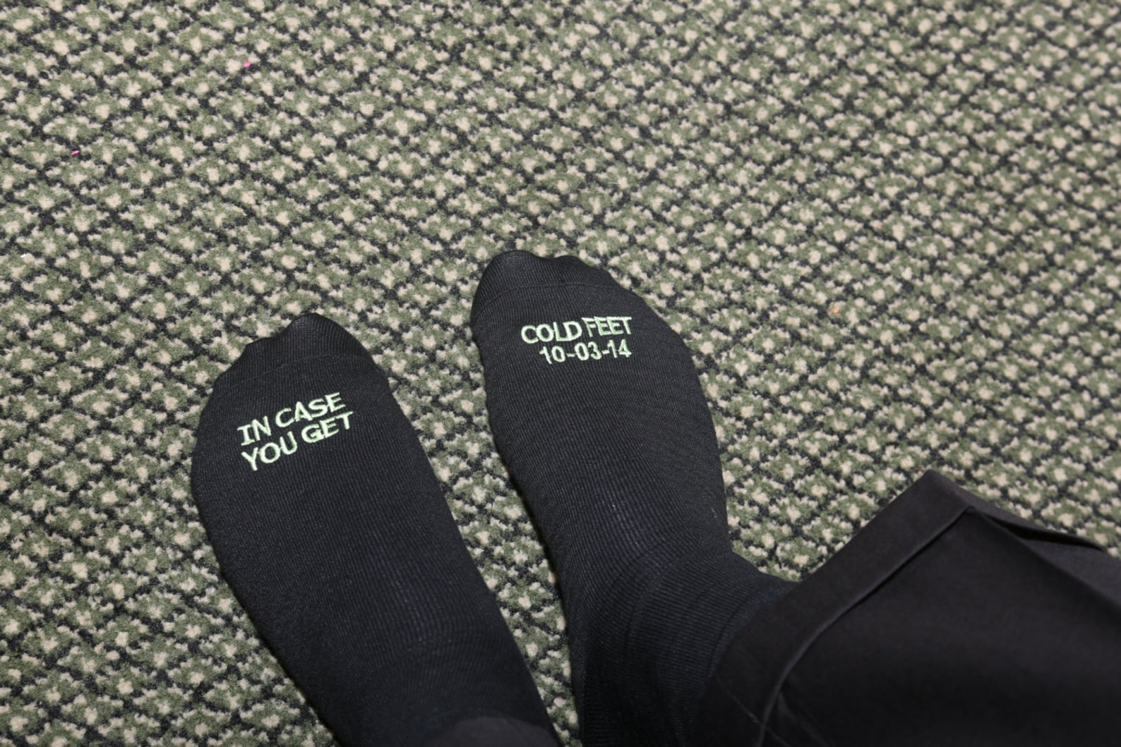 Grooms Socks in Case You Get Cold Feet With CUSTOM DATE Cute Etsy