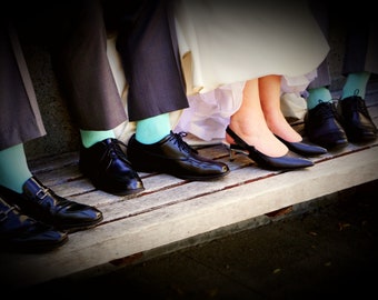Spa Tiffany Specialty Color Grooms Socks, Groomsmen Socks, Wedding Gift, Bridal Party