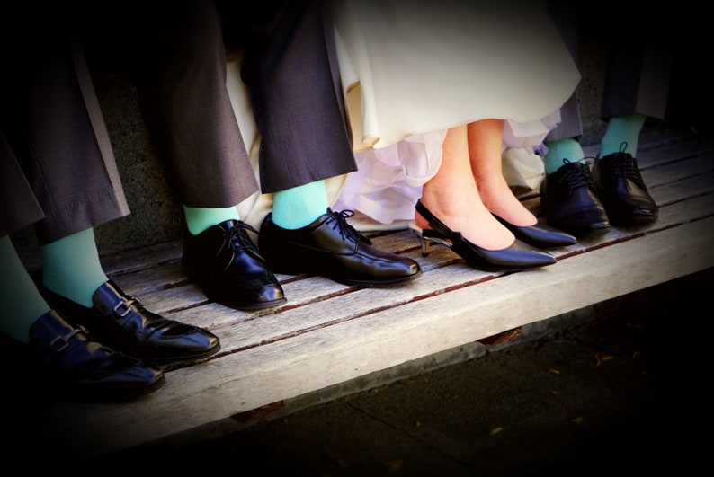 Spa Tiffany Specialty Color Grooms Socks, Groomsmen Socks, Wedding Gift, Bridal Party image 1