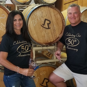 MARRIED SINCE & Celebrating Our 50th ANNIVERSARY Couples T-Shirts, set of 2 Matching Tees