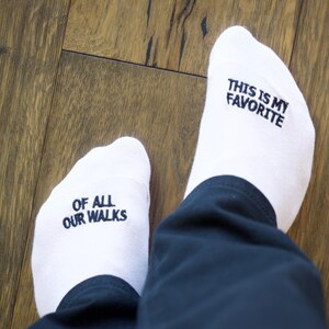 Father of the Bride Wedding Socks 'Of All Our Walks This Is My Favorite'™ Sentimental Wedding Gift for Dad, Walking Down the Aisle image 3