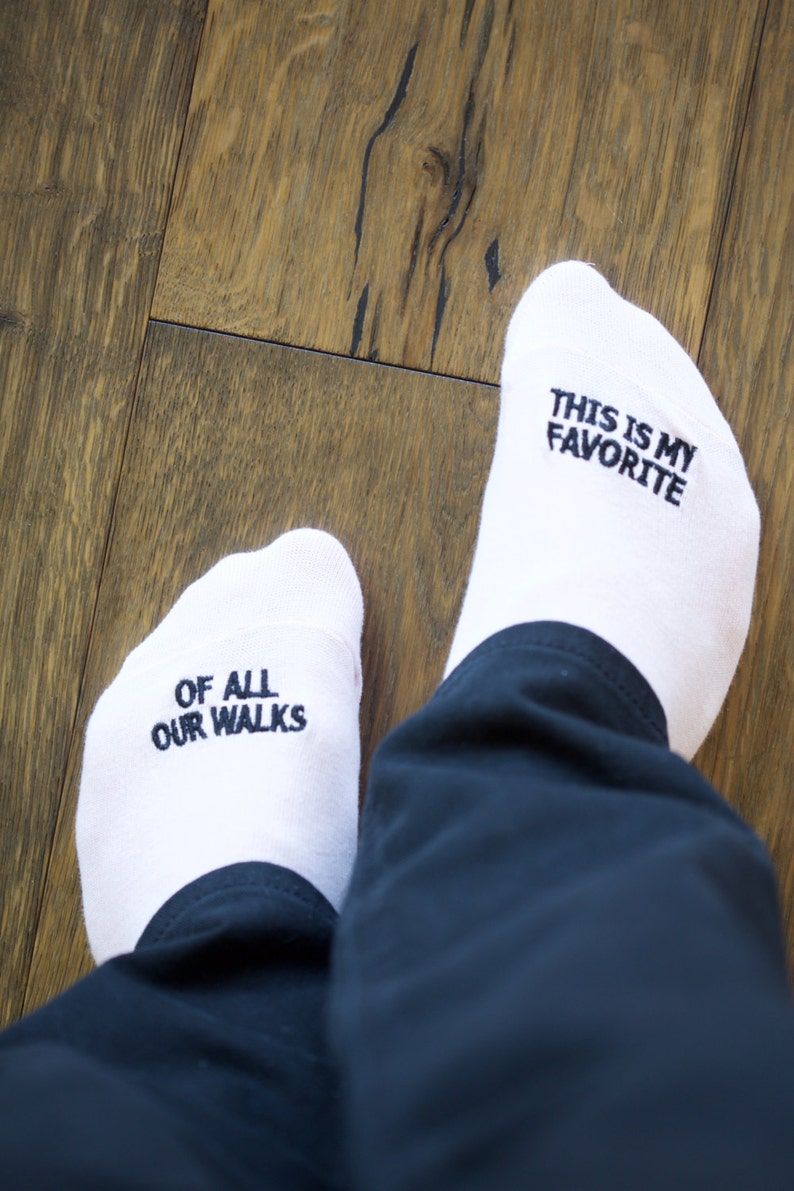 Father of the Bride Wedding Socks 'Of All Our Walks This Is My Favorite'™ Sentimental Wedding Gift for Dad, Walking Down the Aisle image 3