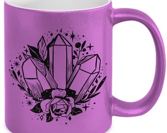 Crystal magic rose mug - Hot Pink