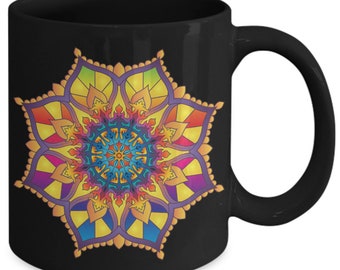 Mandala rainbow mug