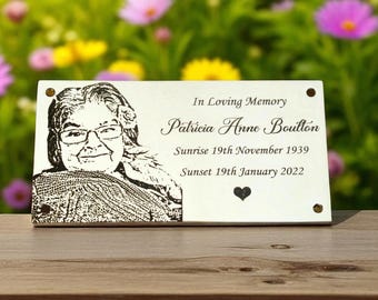 Personalised Stainless Steel Plaque 100x50mm | Memorial Plaque | Photo, Text or Custom Design | Pet Memorial | Bench Plaque