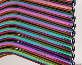 Stainless steel personalised straws
