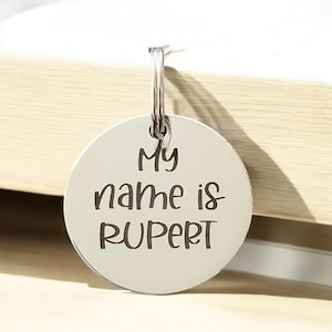 Engraved Pet ID Tag: Personalized Dog Collar Tag