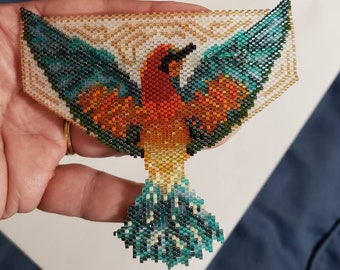 Bee Eater Hand Beaded Barrette
