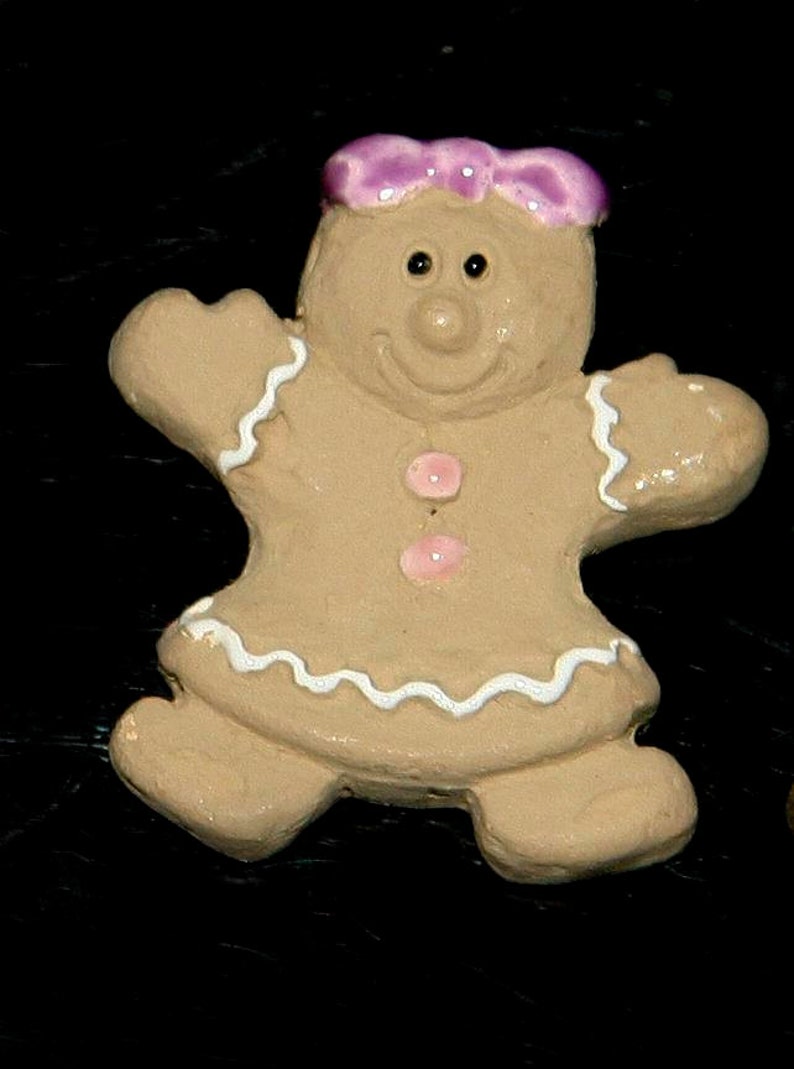 Ceramic Light Gingerbread Girl Bead