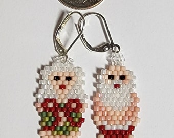 Naughty Clause Beaded Earrings