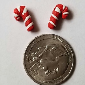 Ceramic Tiny Candy Cane Beads