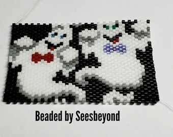 Happy Ghosts Beaded Pen Cover with G2  Black Pen