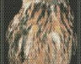 Regal Eagle Owl,  Beaded Tapestry Pattern