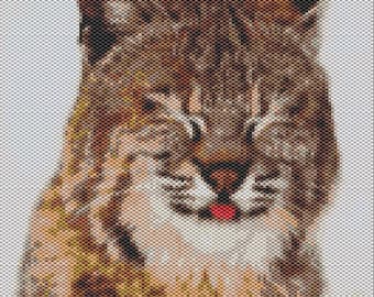 Lynx,  Beaded Tapestry Pattern