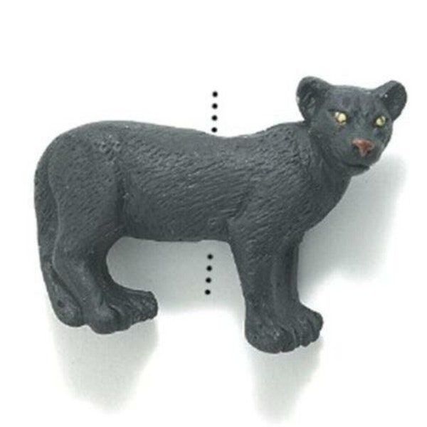 Ceramic 3 Dimensional Black Panther Bead